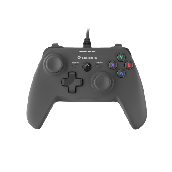 Controller cu fir Genesis Mangan P58, interfata USB, numar butoane 12, lungime cablu 180 cm, compatibilitate PC, PS3, negru