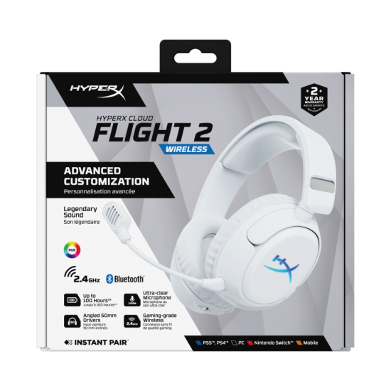 HyperX Cloud Flight 2 WL WHT GAM HS HyperX Cloud Flight 2 WL WHT GAM HS