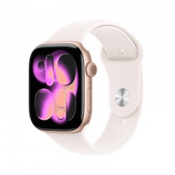 Apple Watch Series 11 GPS + Cellular 46mm Rose Gold Aluminium Case with Light Blush Sport Band - M/L