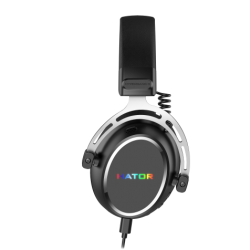 Casti gaming cu fir Hator Hypergang 3 USB, conectivitate USB Type-C / USB Type-Amaterial membrana compozit, conexiune catre HATOR SyncHUB™, Virtual 7.1 Surround Sound, logo iluminat RGB, apeluri prin BT in gaming mode, frecventa raspuns 10Hz-44kHz, impend