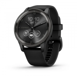 Ceas Garmin vivomove Trend WW, Silicone, dimensiune carcasa  40.4 x 40.4, autonomie 12h, dimensiune display 25.6 mm, negru
