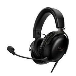 Casti gaming HyperX Cloud III Black, DTS Headphone:X Spatial Audio, drivere 53mm, microfon detasabil cu metal mesh, noise cancelling si indicator LED, jack 3,5mm/USB-C/USB-A, cupe cu spuma cu memorie, multiplatforma, negru