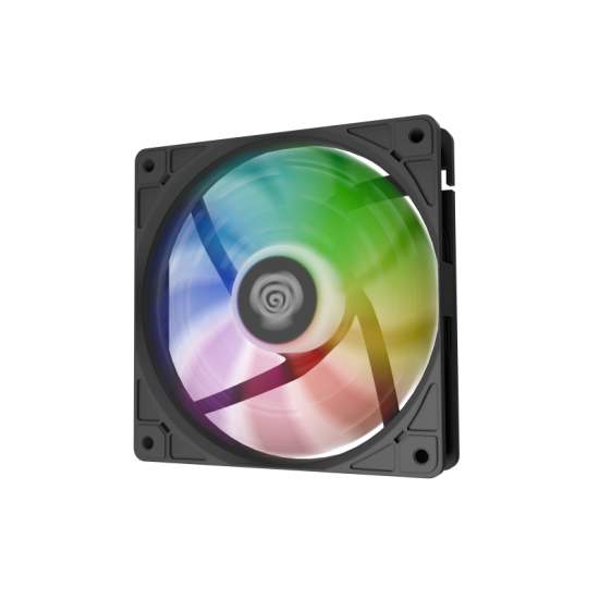 Ventilator GENESIS OXAL 120 ARGB NEGRU 1x120mm, 1150-1450 RPM, 42-46 CFM, 1.7 mmH2O, 3pin, 12VDC