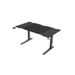 Birou gaming Genesis Holm Modular 140, material metal MDF, reglabil pe inaltime 70 - 90 cm, iluminare RGB, management cabluri, negru