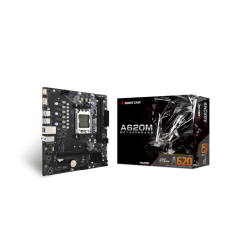 Biostar A620MS. Processor manufacturer: AMD, Processor socket: Socket AM5, Compatible processor series: AMD Ryzen 7000 Series, AMD Ryzen 8000 Series, AMD Ryzen 9000 Series. Supported memory types: DDR5-SDRAM, Maximum internal memory: 128 GB, Memory slots Biostar A620MS. Processor manufacturer: AMD, Processor socket: Socket AM5, Compatible processor series: AMD Ryzen 7000 Series, AMD Ryzen 8000 Series, AMD Ryzen 9000 Series. Supported memory types: DDR5-SDRAM, Maximum internal memory: 128 GB, Memory slots