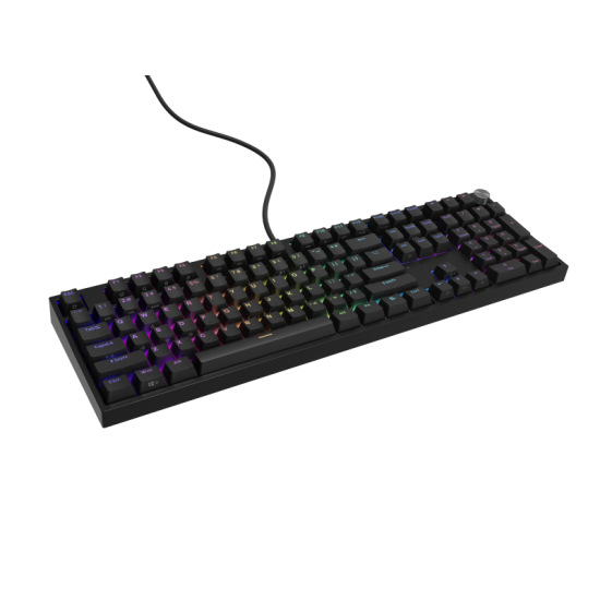 GAMING KEYBOARD GENESIS THOR 404 US LAYOUT RGB BACKLIGHT MECHANICAL BLACK GATERON YELLOW PRO