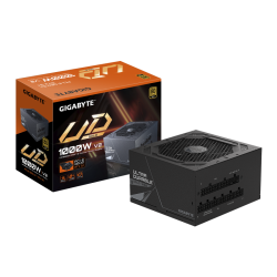 GIGABYTE UD1000GM PG5 V2 Power Supply Unit- PCIe Gen 5.1, 80 PLUS Gold, Fully Modular Design, 120mm Fan, ATX 3.1 compatible, EU Plug. Total power: 1000 W, AC input voltage: 100 - 240 V, AC input frequency: 50/60 Hz. Motherboard power connector: 20+4 pin A