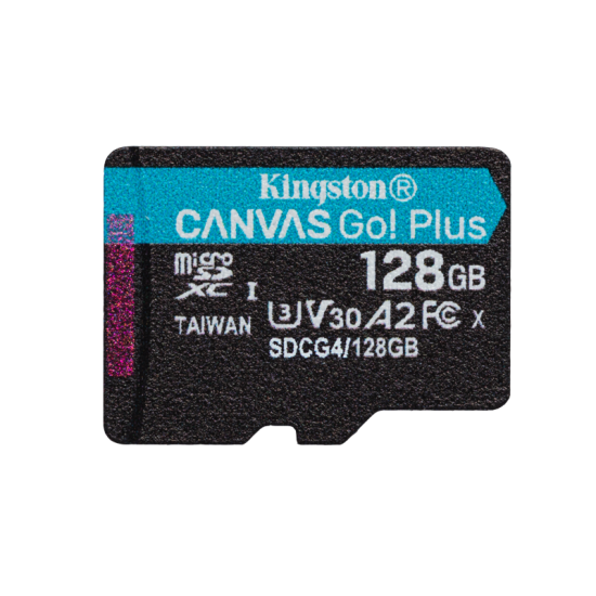Card de Memorie MicroSDXC Kingston128GB Canvas GO PlusFara Adaptor