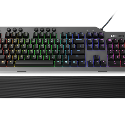Tastatura gaming mecanica Lenovo Legion K500, iluminare RGB, switch Red, taste multimedia, Iron Grey