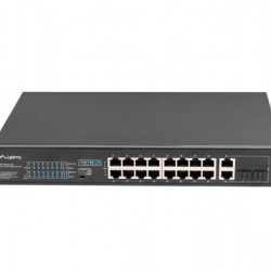 Switch  16x 100 Mb PoE+ / 2x 1 Gb / 1x SFP, rack 19