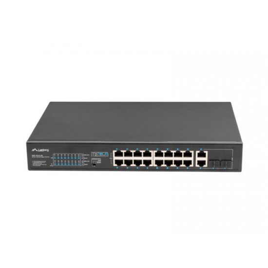 Switch  16x 100 Mb PoE+ / 2x 1 Gb / 1x SFP, rack 19