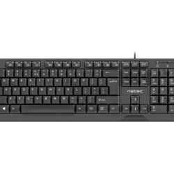Tastatura cu fir Natec Trout Slim, lungime cablu 180 cm, numar taste 104, negru