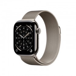 Apple Watch Series 11 GPS + Cellular 42mm Natural Titanium Case with Natural Milanese Loop