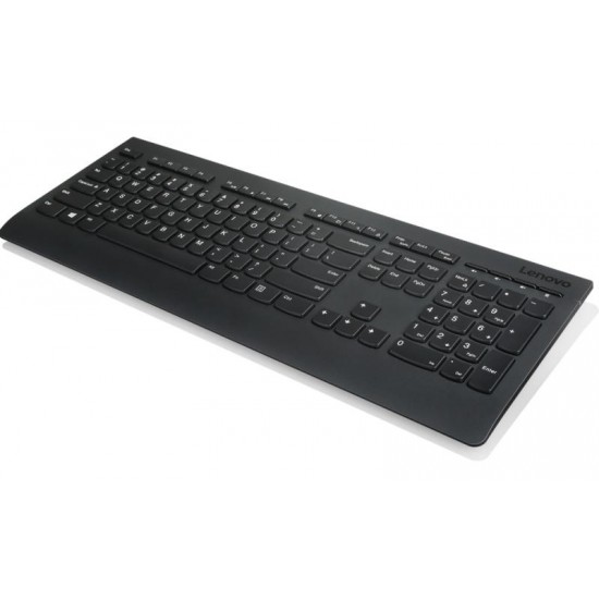 Lenovo 4X30H56854. Keyboard form factor: Full-size (100%). Keyboard style: Straight. Connectivity technology: Wireless, Device interface: RF Wireless, Keyboard layout: QWERTZ, Recommended usage: Office. Product colour: Black