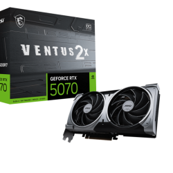 Placa Video MSI GEFORCE RTX 5070 12G VENTUS 2X OC GDDR7 192 bit, PCIE 5.0, 3x DP 1x HDMI
