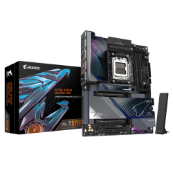 GIGABYTE X870E AORUS MASTER X3D. Processor manufacturer: AMD, Processor socket: Socket AM5, Compatible processor series: AMD Ryzen 7000 Series, AMD Ryzen 8000 Series, AMD Ryzen 9000 Series. Supported memory types: DDR5-SDRAM, Maximum internal memory: 256 