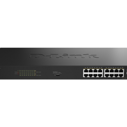 Switch D-Link 16 port GE PoE Unmanaged, capacitate 36 Gbps, standar PoE 802.3af/at, negru Switch D-Link 16 port GE PoE Unmanaged, capacitate 36 Gbps, standar PoE 802.3af/at, negru