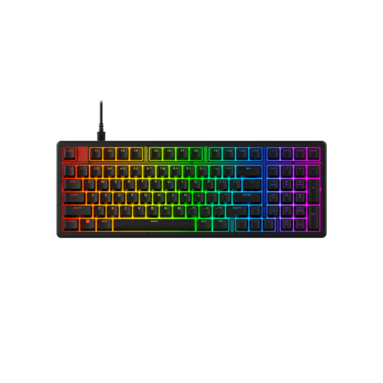 Tastatura gaming HyperX Origins 21800, membrana, lungime cablu 1.8m, iluminare RGB (16,777,216 colors), polling rate 8000 Hz, negru