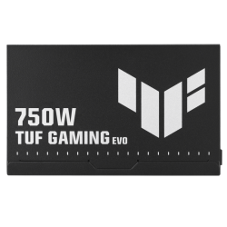 ASUS TUF-GAMING-750B-EVO. Total power: 750 W, AC input voltage: 100 - 240 V, Power Factor Correction (PFC) type: Active. Motherboard  power connector: 20+4 pin ATX, Motherboard power cable length: 50 cm, SATA power cable length: 400,120 mm. Purpose: PC, P
