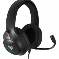 Casti gaming cu fir Genesis Neon 213, microfon, iluminare RGB, impendanta 32 Ohm, frecventa raspuns 20 - 20.000 Hz, lungime cablu 220cm, frecventa raspuns microfon 100 - 16000 Hz, sensibilitate -42dB, conectivitate 3x Jack 3.5 mm, USB-A 2.0, negru