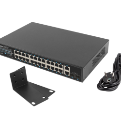 Switch  24x 1 Gb PoE+ / 2x Gb / 2x SFP, rack 19