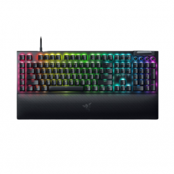 Tastatura mecanica gaming BlackWidow V4 (Yellow Switch), taste ABS, layout US, iluminare RGB, cu 6 butoane customizabile, suport pentru incheietura magnetic, negru