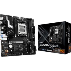 Asrock B850M-X R2.0. Processor manufacturer: AMD, Processor socket: Socket AM5, Compatible processor series: AMD Ryzen 7000 Series, AMD Ryzen 8000 Series, AMD Ryzen 9000 Series. Supported memory types: DDR5-SDRAM, Maximum internal memory: 128 GB, Memory s