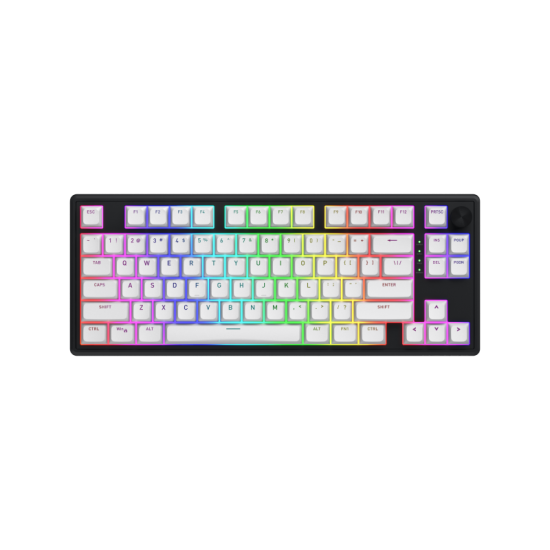 Tastatura Hator Skyfall 80 Mag ULTRA 8k, interfata USB, polling rate 8000Hz, iluminare RGB cu posibilitate de customiza fiecare tasta indiviudal, switch HATOR Aurum Ice Magnetic linear, profil taste OMA, buton de control multimedia, sistem de anulare a zg