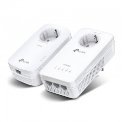 AV1300 Gigabit Passthrough Powerline AC1200 Wi-Fi Kit KIT: 1× TL-WPA8631P + 1× TL-PA8010P TL-WPA8631P: SPEED: 300 Mbps at 2.4 GHz + 867 Mbps at 5 GHz, 1300 Mbps Powerline SPEC: Qualcomm CPU, 3× Gigabit Ports, AC-Passthrough, Wall Plugged, HomePlug AV2 FEA