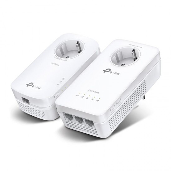 AV1300 Gigabit Passthrough Powerline AC1200 Wi-Fi Kit KIT: 1× TL-WPA8631P + 1× TL-PA8010P TL-WPA8631P: SPEED: 300 Mbps at 2.4 GHz + 867 Mbps at 5 GHz, 1300 Mbps Powerline SPEC: Qualcomm CPU, 3× Gigabit Ports, AC-Passthrough, Wall Plugged, HomePlug AV2 FEA AV1300 Gigabit Passthrough Powerline AC1200 Wi-Fi Kit KIT: 1× TL-WPA8631P + 1× TL-PA8010P TL-WPA8631P: SPEED: 300 Mbps at 2.4 GHz + 867 Mbps at 5 GHz, 1300 Mbps Powerline SPEC: Qualcomm CPU, 3× Gigabit Ports, AC-Passthrough, Wall Plugged, HomePlug AV2 FEA
