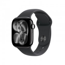Apple Watch Series 11 GPS 42mm Jet Black Aluminium Case with Black Sport Band - M/L