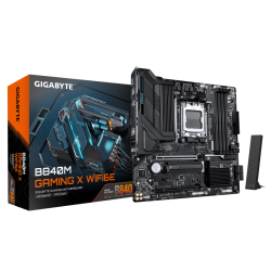 GIGABYTE B840M GAMING X WIFI6E. Processor manufacturer: AMD, Processor socket: Socket AM5, Compatible processor series: AMD Ryzen 7000 Series, AMD Ryzen 8000 Series, AMD Ryzen 9000 Series. Supported memory types: DDR5-SDRAM, Maximum internal memory: 256 G