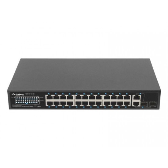 Switch  24x 100 Mb PoE+ / 2x combo, rack 19