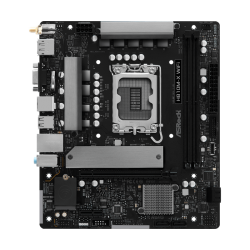 Asrock H810M-X WiFi. Processor manufacturer: Intel, Processor socket: LGA 1851 (Socket V1), Compatible processor series: Intel Core Ultra (Series 2). Supported memory types: DDR5-SDRAM, Maximum internal memory: 128 GB, Memory slots type: DIMM. Supported s