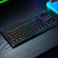 Tastatura mecanica wireless Razer Blackwidow V4 Low profile HyperSpeed TKL, switch Razer™ Low-profile Mechanical Switches (Green Clicky), 110 taste, iluminare Razer™ Chroma RGB, negru