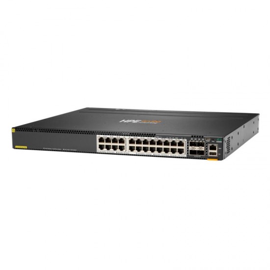 HPE Aruba Networking CX 6300M 24-port HPE Smart Rate 1/2.5/5GbE Class 6 PoE and 4-port SFP56 Switch