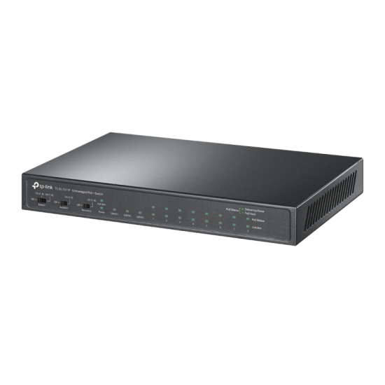 8-Port 10/100Mbps + 3-Port Gigabit Desktop Switch with 8-Port PoE+ PORT: 8× 10/100 Mbps PoE+ Ports, 2× Gigabit Non-PoE Ports, 1× Gigabit SFP Slots SPEC: 802.3at/af, 65 W PoE Power, Desktop Steel Case FEATURE: Extend Mode for 250m PoE Transmitting, Isolati 8-Port 10/100Mbps + 3-Port Gigabit Desktop Switch with 8-Port PoE+ PORT: 8× 10/100 Mbps PoE+ Ports, 2× Gigabit Non-PoE Ports, 1× Gigabit SFP Slots SPEC: 802.3at/af, 65 W PoE Power, Desktop Steel Case FEATURE: Extend Mode for 250m PoE Transmitting, Isolati