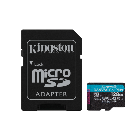 Card de Memorie MicroSDXC Kingston128GBCanvas GO PlusCu Adaptor