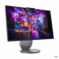 All-in-One Consumer Lenovo Yoga AIO 27IAH10 cu procesor Intel Core Ultra 7 255H pana la 5.1GHz, 27 inch, QHD, 16GB, Intel Arc 140T, FreeDos, Luna Grey, 3 ani garantie