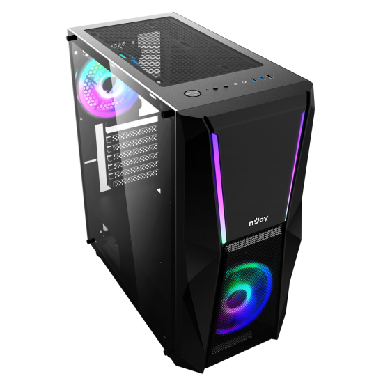 Carcasa nJoy Fort, Mid Tower NEGRU Carcasa nJoy Fort, Mid Tower NEGRU