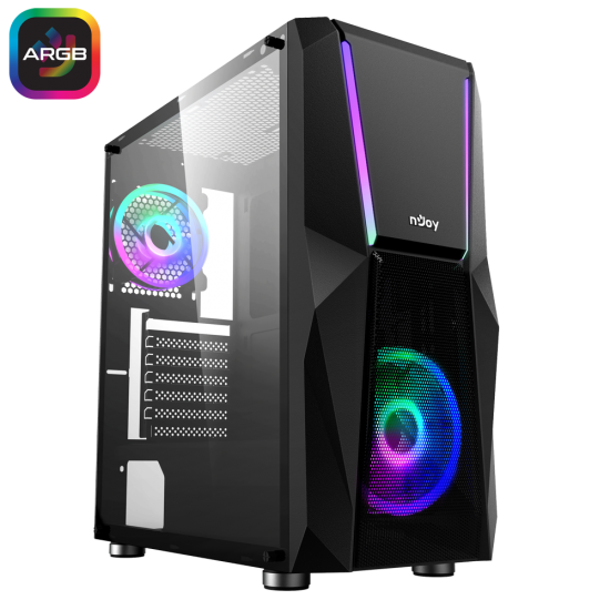 Carcasa nJoy Fort, Mid Tower NEGRU Carcasa nJoy Fort, Mid Tower NEGRU