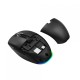 Mouse wireless AirFlow 2.4G+BT cu mod dual, cu receptor dual USB-A +USB-C; LED frontal  Mod: 2.4G + Bluetooth  Număr cheie: 6  Material: ABS  Culoare: Negru complet  DPI: 800-1200-1600  Comutator: Clic silențios pentru butonul L-R  Interfață: Receptor dua