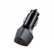 Incarcator auto Lemontti Auto Super Fast Charge 48W 2 porturi PD Type-C 30W + USB-A QC 3.0 Negru