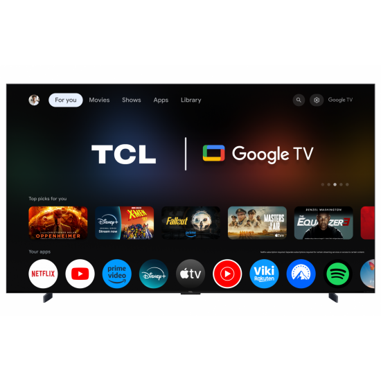 Televizor TCL Mini LED 98Q7C, 248 cm, Smart Google TV, 4K