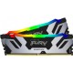 Memorie RAM Kingston DDR5 32GB 6400Mhz CL32 1.4V Dual Channel Kit Fury Renegade Silver/Black RGB XMP