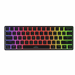 Tastatura gaming mecanica wireless Genesis Thor 660 G2 60% , iluminare RGB, switch-uri Brown, 61 taste, 13 butoane multimedia, negru