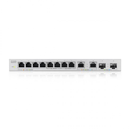 XGS1010-12-ZZ0101F - Ethernet Switch, RJ45 Ports 10, Fibre Ports 2SFP+, 10Gbps, Unmanaged, Zyxel XGS1010-12-ZZ0101F - Ethernet Switch, RJ45 Ports 10, Fibre Ports 2SFP+, 10Gbps, Unmanaged, Zyxel