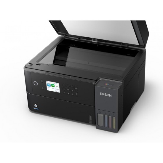 Multifunctional inkjet color Epson EcoTank CISS L6370, dimensiune A4 (Printare,Copiere, Scanare), printare borderless, viteza 35ppm alb-negru, 23ppm color, rezolutie 4800x1200 dpi, alimentare hartie 250 coli,ADF 30 coli, duplex automat ,scanner CIS rezolu