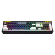Tastatura mecanica cu fir Hator Icefall, conectivitate USB, polling rate 1000Hz, iluminare RGB pentru 8 zone diferite, tip switch membrana, material taste ABS cu gravare laser si acoperire UV, negru-alb