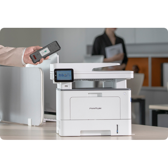 Multifunctional PANTUM BM5220ADW MONO, Dimensiune A4, Functi: Printare, Scanare, Copiere, Duplex automat, Viteza printare: 42ppm, 1200x1200 dpi, Limbaje printare: PCL5e, PCL6, PS, GDI, Procesor: 1.2 GHz, Memorie: 1GB RAM, Touchscreen 3.5